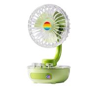 Genérico Desk Fan - Small Quiet Cooling Air Circulator For Office Bedroom | Brushless Motor With Adjustable Speed Control, Compact Tabletop Ventilation Device For Home Study Work Travel Use