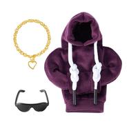 Genérico Desk Goose Clothes 7inch Mini Hooedie Sunglasses Costume Set
