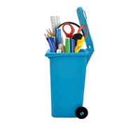 Genérico Desk Organizer Desktop - Mini Trash Can Pen Holder | Small Desks Organizer | Tiny Garbage & Recycle Can Pencil Holder | For Home Desk Studio Office School Classroom Students Artists