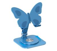 Genérico Desk Phone Holder Butterfly Phone Stand - Rotating Adjustable Cell-Phone Holder, Aluminum Alloy Foldable Tablet Stand | Smartphone Tablet Desk Office Home Travel Accessory