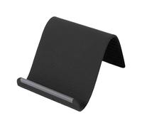 Genérico Desk Phone Stand - Portable Foldable Holder for Mobile Devices | Metal Frame with Adjustable Angles and Silicone Pads, Compact Support Dock for Vlogging Streaming Travel Work