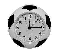 Genérico Desktop Clock - Soccer-Shaped Alarm for Evaluation | Quiet Bedside Desk Clock with Resilient Frame & Analog Football Design for Kids' Room, Bedroom and Professional Utility