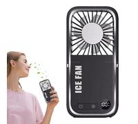 Genérico Desktop Fan - Desk Fan For Bedroom,Foldable USB Charging LED Screen Backup Power Phone Holder Use For Dormitory Workplace Workshop Truck Tent,6.61x3.15x1.14 Inchesss