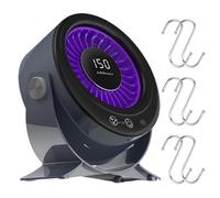 Genérico Desktop Fan - Rechargeable Digital Display Low Noise - Table Fan With 150 Speeds | Ideal For Study Bedroom Dining Room Dorm Room Computer Table Napping Students Boys Girls