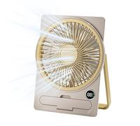 Generico Desktop Fan, Small Quiet Desk Fan, USB Portable Cooling Tool, Electric Personal Device with LCD Digital Display, 7.28x5.31 Inches, Compact Design for Kitchen, Home, Dormitory