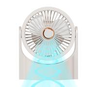 Genérico Desktop Fan With Light | USB Desk Fan Adjustable - Components & Accessories, Quiet Lighting Table Cooling Whole Room With Hangable Design For Women, Men