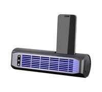 Genérico Desktop Tower Fan - Cordless 3000mAh 3 Speed 9x9x31.5cm | Portable Cooling Fan With Phone Stand | Small Rechargeable Desk Air Circulator For Home Office Dorm Travel Camping Bedroom Use