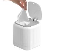 Generico Desktop Trash Can Waste - Recycling Bin With Lid For Home Use | Small Desk Trash Can - PP 14.5x13.5cm | for Home Kitchen Bedroom Laundry Dressing Table Dorm Workshop Car