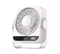 Genérico Desktop USB Fan - 5 Adjustable Wind Gears Recargable Rotatable - Personal Table Fan | Home Apartment School Classroom Living Room Study Room College Dorm Farmhouse Travel