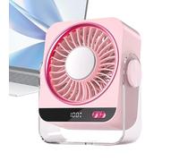 Genérico Desktop USB Fan - 5 Adjustable Wind Gears Recargable Rotatable - Personal Table Fan | Home Apartment School Classroom Living Room Study Room College Dorm Farmhouse Travel