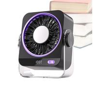 Genérico Desktop USB Fan - 5 Adjustable Wind Speeds Rechargeable,Portable Desk Fan | for Home Office School Classroom Living Room Bedroom Study Room College Dorm Farmhouse Travel