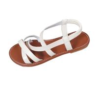 Genérico Desnudo Pies Mujer Sandals With Arch Support Comfortable Sandals Women Flip Flops Dressy Summer Walking Shoes Slippers por cuña sandalias ortopédicas para mujer con apoyo, blanco, 38.5 EU