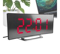 Genérico Despertador Digital, Reloj Despertador Digital LED para Dormitorio, Pantalla Curva Silenciosa para Gestión del Tiempo en Dormitorio Sala de Meditación Cocina Personas Mayores Estudiantes