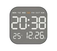 Genérico Despertador | Pantalla LED Grande Multifuncional Estética - Relojes Digitales para Hogar - para dormitorios, salón, hogar, oficinas, Cuarto Infantil, residencia, Viajes,