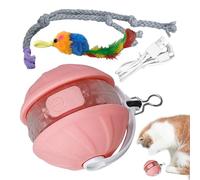 Generico Detachable Cord Toy, Smart Rolling Ball, Indoor Cat Toy, Cat Ball Interactive, Electric Cat Play Toy, Fun Kitten Toy, Rolling Ball for Cats, Automatic Cat Exercise Toy, Cat Ball for Indoors