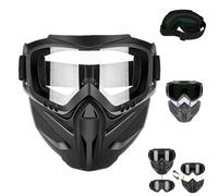 Genérico Detachable Full Face Goggle Mask,Outdoor Anti-Ultraviole Full Face Protection Shield for Welding,Anti-Fog Windproof Goggle (Color)