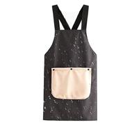 Genérico Detachable Kitchen Apron, Cross Back Bib, 28 Inches Cooking Apron with Towel Holder, Cotton Fabric Aprons Build, Home Accessory with Adjustable Fit, Supplies for Men Women Chef Butcher
