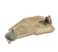 Genérico Detachable Tank, Turtle Basking Area, Tortoise Tank Dock, Stable Turtle Landscape with Feeding Place, Suction Cup For Aquatic Turtles, 5.51x5.12x3.15 Inches