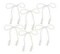 Generico di Perle - 6 piezas de con pedrería brillante, decoración | Mini lazos navideños de perlas para interiores, exteriores, estantes, salones, estantes, guirnaldas, guirnaldas, F