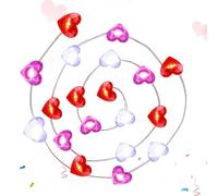 Generico di San - Guirnalda de luces LED con corazón y labios | Material ABS, funciona con pilas, decoración romántica de la habitación, dormitorio, salón, oficina, jardín, terraza,