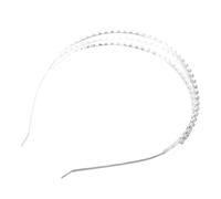 Genérico Diadema Cabello Gemas de Imitación, Tres Capas Hechas a Mano, Color Plateado, Ligera y Elegante, Accesorio para Boda, Fiesta y Eventos Obsequios, Banda para Mujer