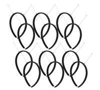 Genérico Diadema con Resorte 7 Cm Negra 12 Unidades Accesorios Cabello DIY Fiesta y Cosplay Diademas de Antena para Mujer y Disfraces Eventos