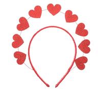 Genérico Diadema corazón diademas de spa para mujeres orgullo fuente amar san valentín valentines day diademas de san valentin para adultos Diademas de corazón el plastico rojo