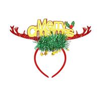 Genérico Diadema de asta iluminada,Diademas navideñas iluminadas, con orejas reno felpa, Diademas alce Bell para accesorios fotográficos mujer