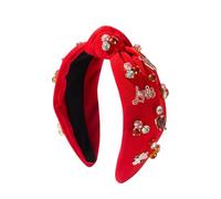 Genérico Diadema De Fiesta Inspirada En El Amor | Envolturas Para El Cabello Con Patrón De Corazón | Diadema Con Forma De Corazón Para El Día De San Valentín | Diadema Con Nudo Con Cuentas De