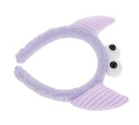 Genérico Diadema de Peluche Cuernos de Búfalo para Lavado Facial Banda Elástica y Flexible para Cuidado Piel Color Púrpura Diadema Gruesa y Cómoda para Mujer Accesorio Antideslizante