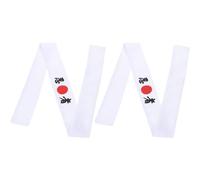 Genérico Diadema Ninja Japonesa de Algodón Color Claro 2 Piezas, Pañuelo para Chef de Sushi y Karate, Banda Decorativa Unisex para Deportes, Cocina y Disfraz, Accesorios Cabello