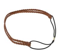 Genérico Diadema Trenzada Tejida a Mano Color Café Accesorio Cabello Estilo Vintage Doble Capa Diseño de Trenza Retorcida Elástica y Decorativa Talla Única para Uso Deportivo y Diario
