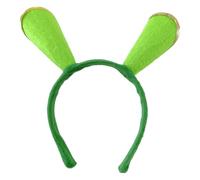 Genérico Diademas para Adultos | Diadema Disfraz para Halloween, Accesorio Capilar Verde con Borde Dorado Puerto Todo el Día Mujeres Spa Noche Escena Masquerade