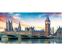 Genérico Diamond Painting Adultos, 5D Diamond Painting Kit Completo, Pintura Diamante Londres, DIY Cuadrado Cristal Bordado Punto de Cruz Kit para la Decoración de la Pared del Hogar 80x160cm, P10130