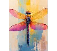 Genérico Diamond Painting LibéLula, DIY 5D Diamond Painting Kit Insecto, 5D Pintura Diamante Cuadro Diamantes Kit Bordado DIY Full Drill Round Embroidery Kit per Decorazioni Pareti, 40x60cm K-6T86