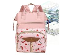 Generico Diaper Bag Backpack - Boy Diaper Bag, Waterproof Maternity Nappy Tote With Stroller Straps | Backpack DiaperBag With Changing Pad - For Dad Mother Father Women Men Boys Girls, rosa,