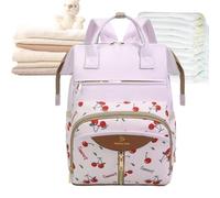 Genérico Diaper Bag Backpack - Large Waterproof Maternity Tote for Dad, Mother Multi-Compartment Function, Daycare with Changing Pad for Women Men Boys Girls, Black Nylon Material