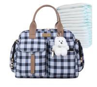 Genérico Diaper Tote Bag Small Plaid Handle Large Capacity Essentials Tote | Door Porch Entryway Christmas Tree Home Bedroom Office Living Room Festive Hanging Display Ornament