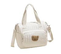 Genérico Diaper Tote - Carrier, 1 Piece Bear Print Shoulder Bag For Travel Work, Nursing Organizer With Adjustable Strap, Parent Satchel For Gym, School, Hospital, Beach, Park, Shopping, Picnic, Camp