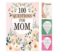 Genérico Diario De 100 Preguntas Para Madres, Diario Guiado Para Madres, Libro De Recuerdo Duradero Con Diseño Exclusivo Para Mujeres E Hijas En Festividades Cumpleaños Y Navidad