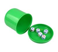 Genérico Dice Cup Set - ABS Shaker | 5 Dice | Party Drinking Game Accessory | Dice Game Kit - Tumbler | Five Pieces | Rolling Cup For Bar Club Birthday Party Entertainment Social Gatherings