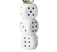 Genérico Dice Shaped Vase Unique Funky Trendy Cool Home Decor Dried Flowers
