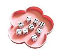 Genérico Dice Tray For Rolling | Flower Shape Rolling Holder 4.33x1.57 Inches | Dice Board | For Home Living Room Bar Birthday Parties Family Gatherings Game Nights