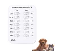 Genérico Did You Feed The Cat Tracker, 3 Meals Pet Feeding Reminder Sign for Cats & Dogs - Creative Tracker Accessories, Never Forget to Feed Your Pets (Two Rows)