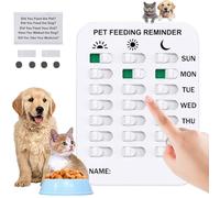 Genérico Did You Feed The Cat Tracker Magnet, Dog Feeding Reminder with AM PM Indicators, Magnetic Sticker and Double Sided Adhesive for Pet Owners, Household Feeding Schedule for Cats & Dog (#B)