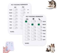 Genérico Did You Feed The Dog Tracker, Don't Forget to Feed Your Pets Sign, Pet Feeding Reminder for Dogs Cats, Pet Has Been Fed Schedule Clip (2rows+3rows)