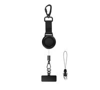 Genérico Diebstahlschutz Handy Tether 19x4.5cm - Einziehbares Handyband mit Verriegelbarem Karabiner | Ausziehbare Sicherheitsleine mit 360° Metallhaken für Outdoor, Wandern, Klettern & Skifahren