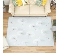 Genérico Diente de LeóN Cayendo Alfombra Habitación Infantil 140x200 cm - Luz Suave Antideslizante y Lavable Alfombra de Franela para Salón, Sala de Juegos, Entrada Decoración del Hogar