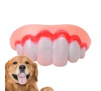 Generico Dientes falsos para perros - Dientes falsos de silicona divertidos - Juego interactivo para estimulación mental ejercicio físico en casa al aire libre viaje regalo para familia amigos Navidad
