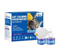 Genérico Diffuseur Chat, Diffuseur Chat Pour Arrêter De Faire Pipi Partout 6 En 1, Pet Wellness Diffuseur Pheromones Chat, Soulage Le Stress Anxieux,Réduit Les Bagarres (C)